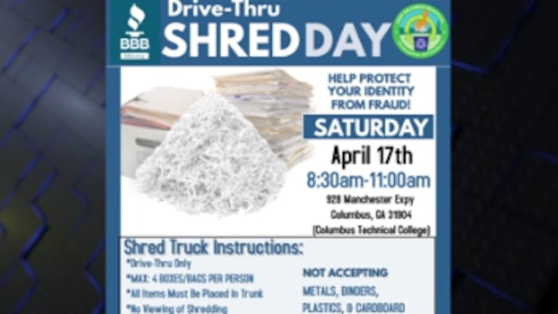 Annual Shred Day to be held at Columbus Technical College