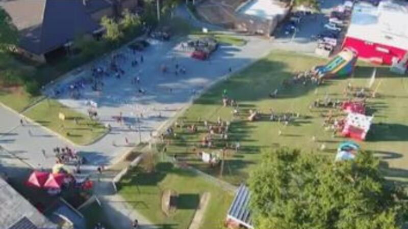 Members of the Silver Wings Demonstration Team from Fort Benning jumped into St. Anne...