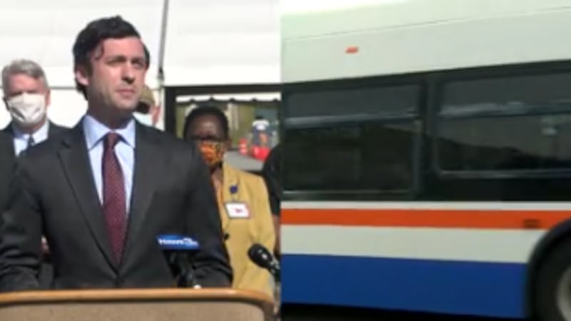 Sen. Jon Ossoff discusses Columbus bus system expansion with director of Transportation for...