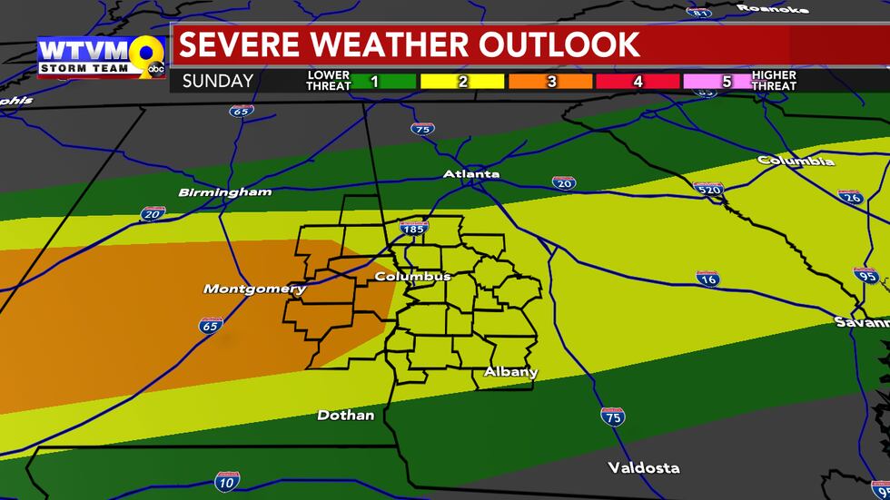 The Valley is in the level 2 out of 5 risk for severe weather today, and a few of our East Al...