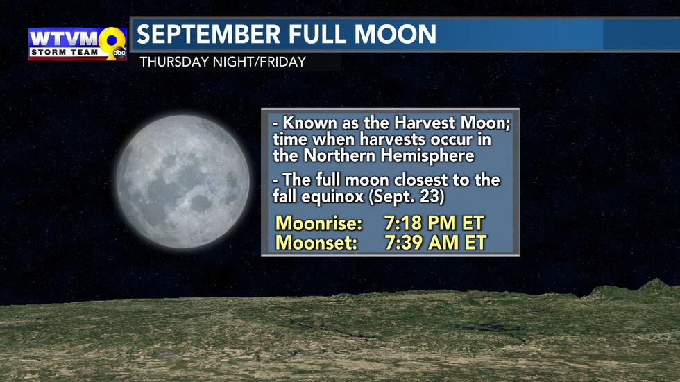 Hopefully you can catch the Harvest Moon.