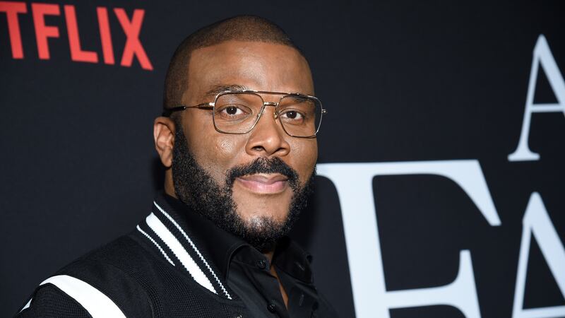 Writer-director-actor Tyler Perry attends the premiere of Tyler Perry's "A Fall from Grace" at...