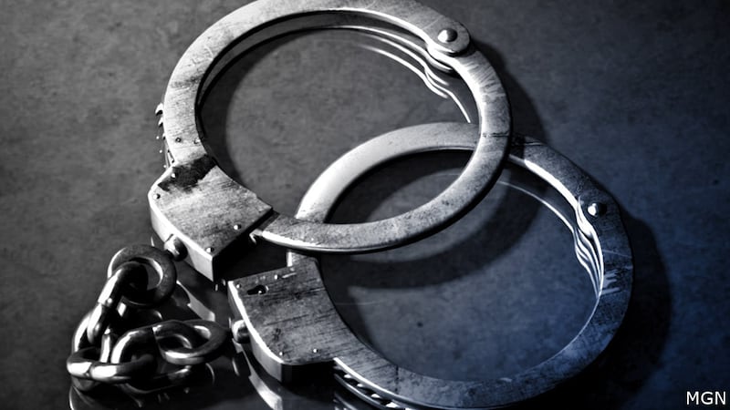 Still photo of handcuffs.