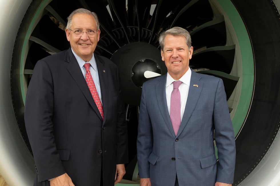 L-R Gregory J. Hayes, the chairman and chief executive officer of Raytheon Technologies with...