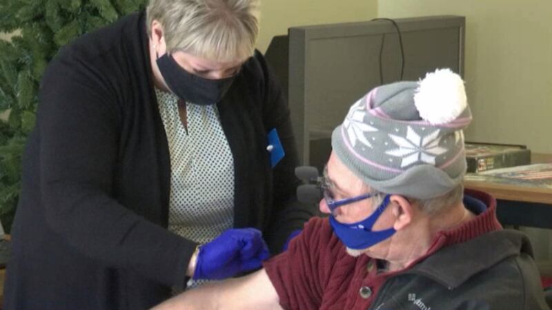 Neighbors of Watertown held a COVID-19 vaccination clinic Friday morning for its elderly...