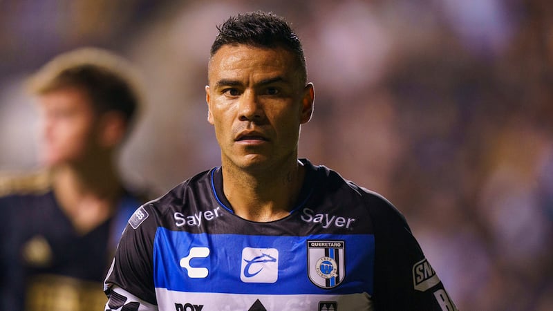 Queretaro FC's Pablo Barrera looks on during the Leagues Cup quarterfinals soccer match...